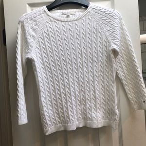 Tommy Hilfiger, M Crew Neck, White Sweater.